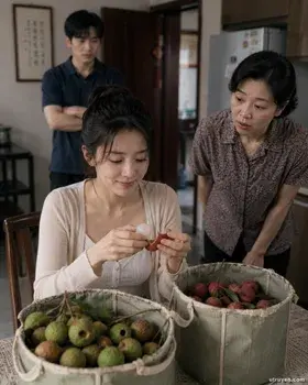 203 Mẹ chồng từ quê gửi lên hai giỏ vải.
