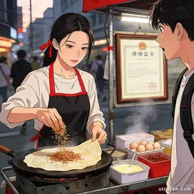 Bằng Luật Treo Trên Sạp Bánh Trứng