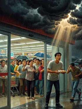 Bánh Rơi Trúng Đầu Tôi