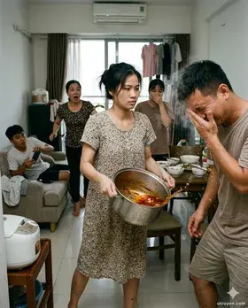 Bị Tát Trước Mặt Cả Nhà, Tôi Hất Thẳng Nồi Canh Lên Đầu Chồng