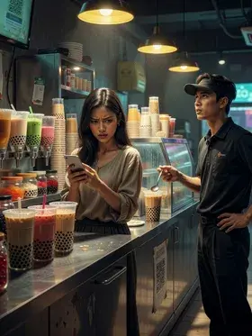 Cô Gái Bị Khinh Ở Quán Trà Sữa