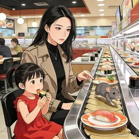 Con Chuột Trên Băng Chuyền Sushi