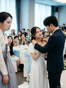 Trong lễ đính hôn, ngay vào lúc trao tín vật